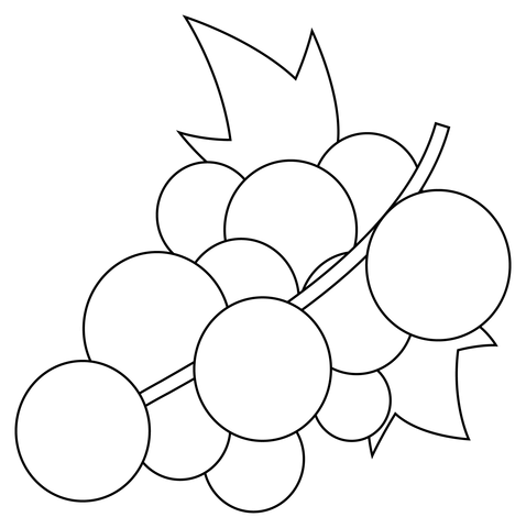 Grapes Coloring Page