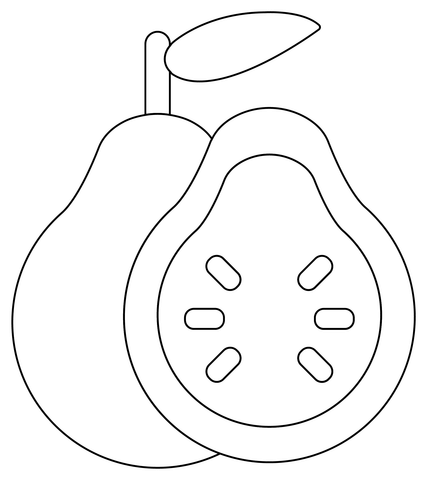 Guava Coloring Page