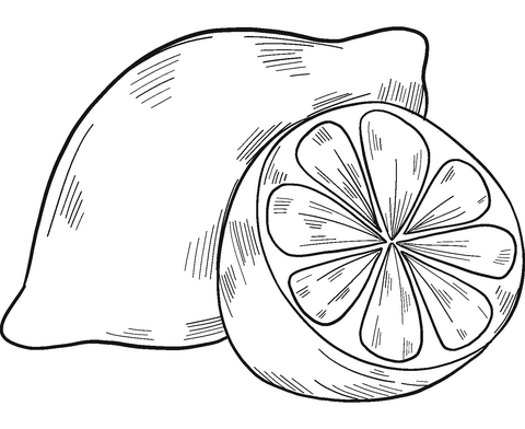 Lemons Coloring Page