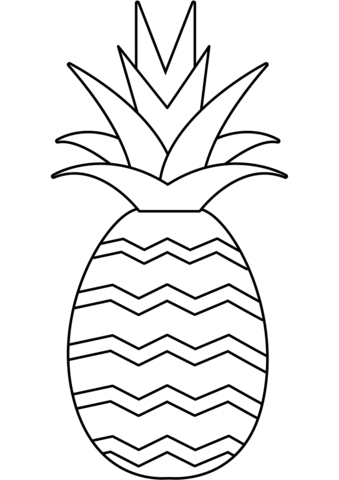 Pinapple Coloring Page