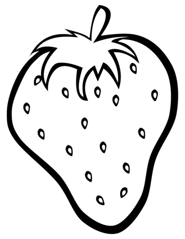 Strawberry Coloring Page