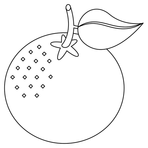 Tangerine Coloring Page