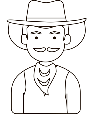 Cowboy Coloring Page