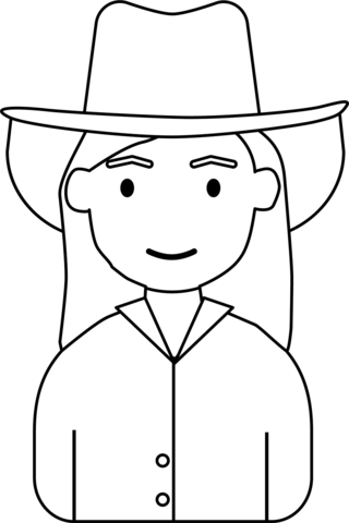 Cowgirl Coloring Page