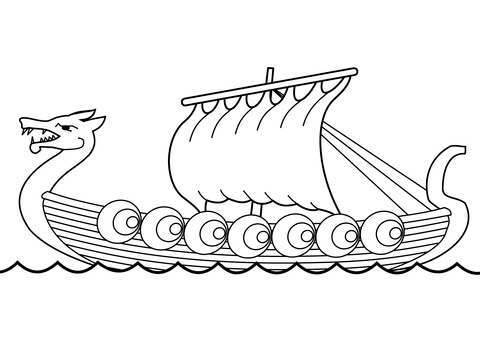 Drakkar Coloring Page