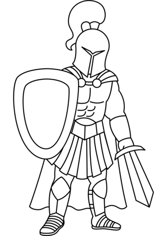 Gladiator Coloring Page