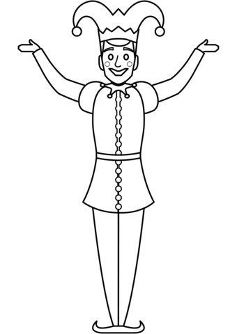 Jester Coloring Page