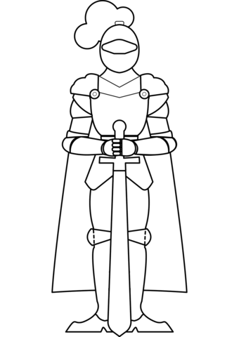 Knight Coloring Page