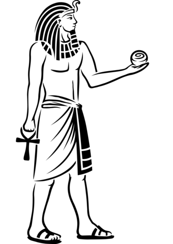 Pharaon Coloring Page