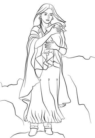 Sacagawea Coloring Page