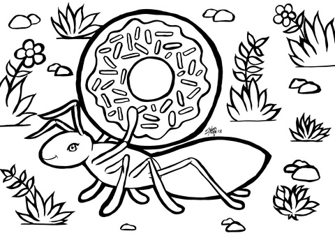 Ant Coloring Page