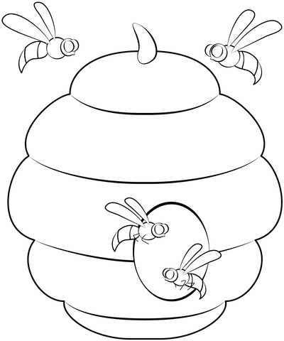 Behive Coloring Page