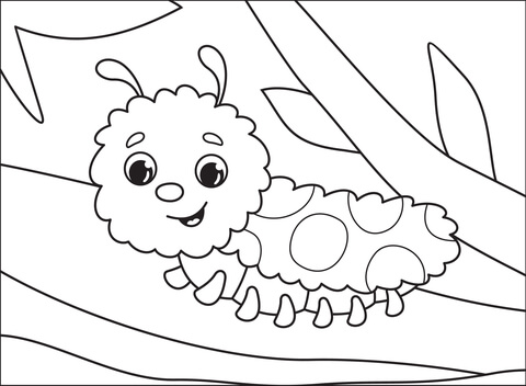 Caterpillar Coloring Page