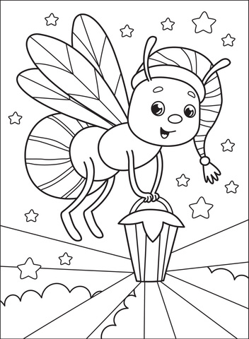 Firefly Coloring Page