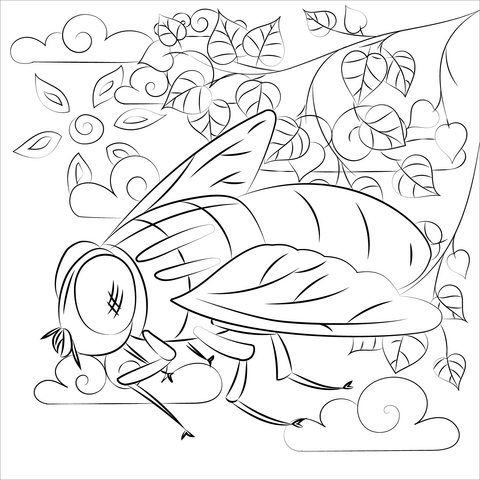 Fly Coloring Page