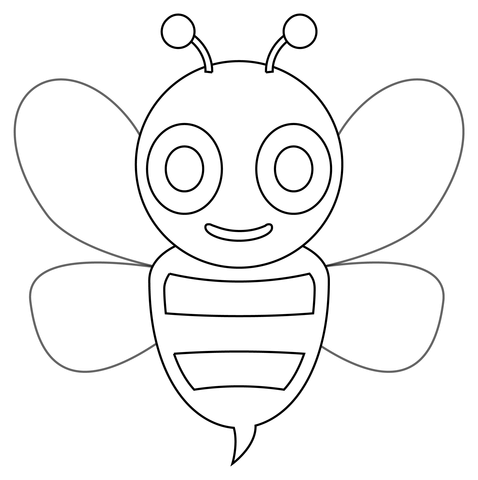 Honeybee Coloring Page