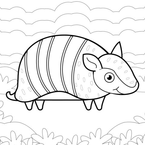 Armadillo Coloring Page