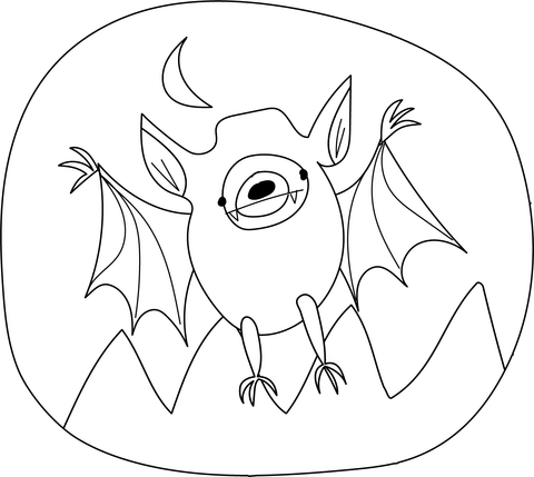 Bat Coloring Page