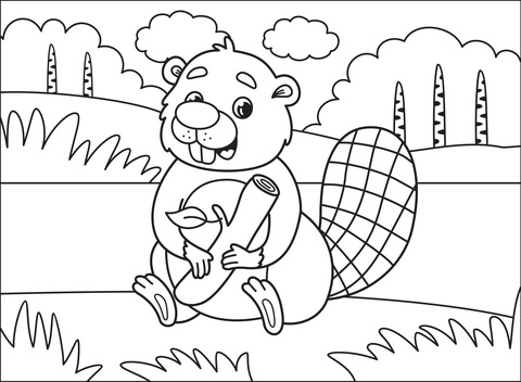 Beaver Coloring Page