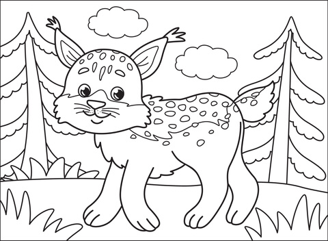 Bobcat Coloring Page