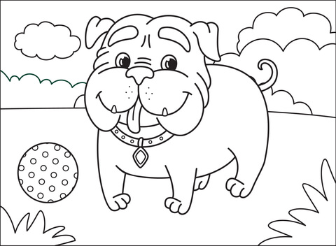 Bulldog Coloring Page