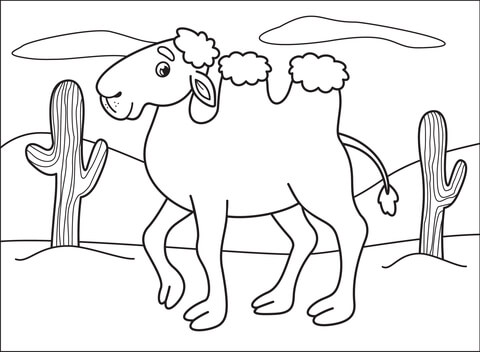 Camel Coloring Page