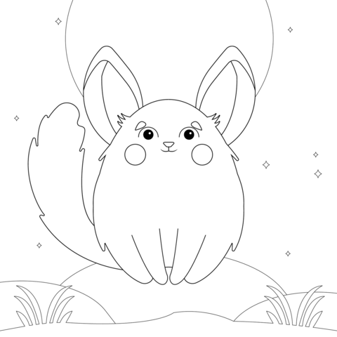 Chinchilla Coloring Page