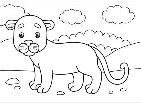 Cougar Coloring Page