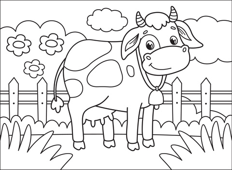 Cow Coloring Page