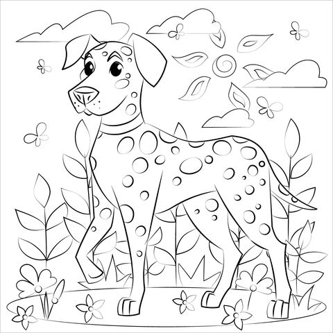 Dalmatian Coloring Page