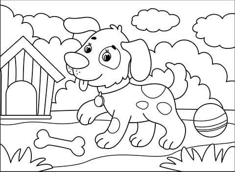 Dog Coloring Page