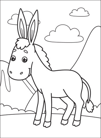 Donkey Coloring Page