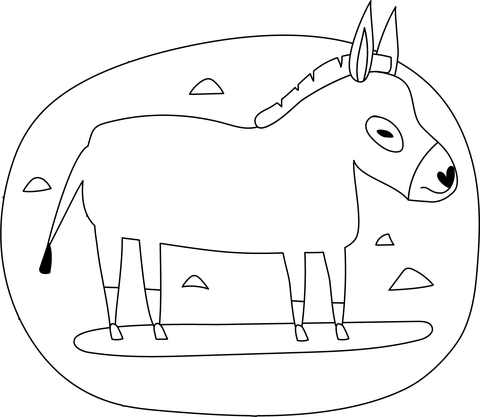 Donkey Coloring Page