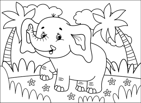 Elephant Coloring Page