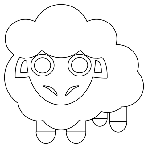 Ewe Coloring Page