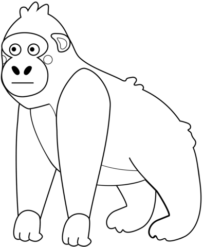 Gorilla Coloring Page