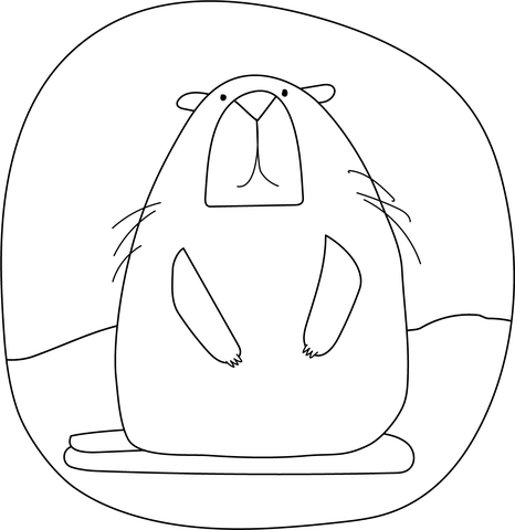 Groundhog Coloring Page