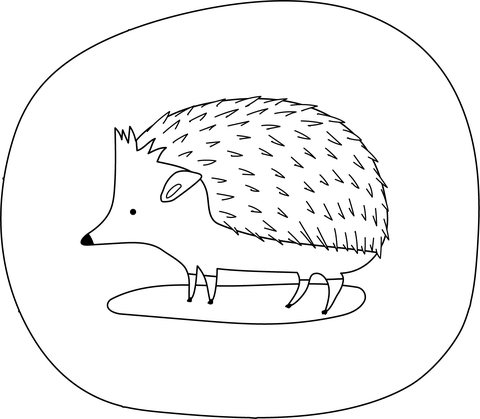 Hedgehog Coloring Page