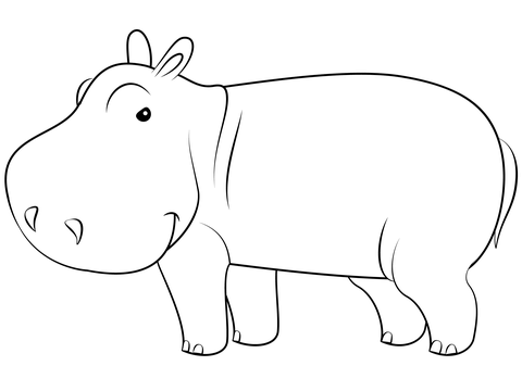 Hippo Coloring Page