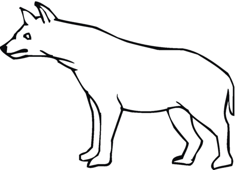 Hyena Coloring Page