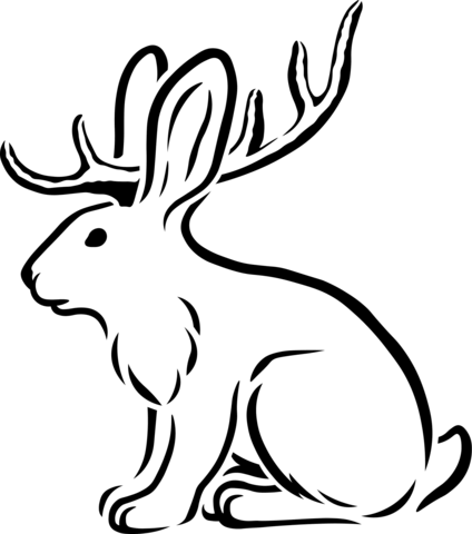 Jackalope Coloring Page