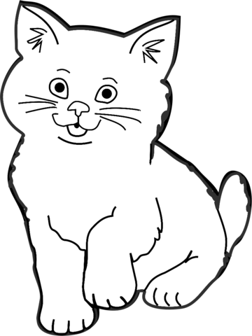 Kitten Coloring Page