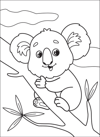 Koala Coloring Page