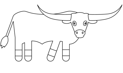 Longhorn Coloring Page