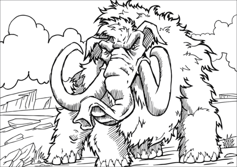 Mammoth Coloring Page