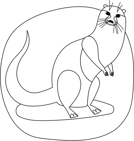 Otter Coloring Page