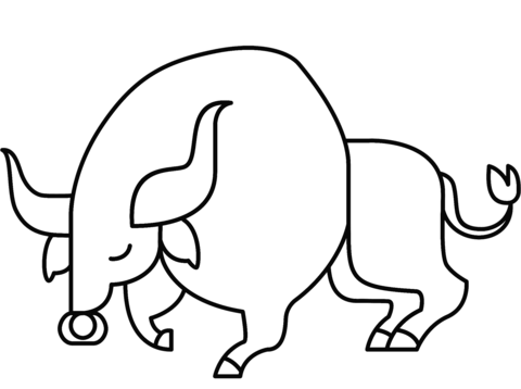 Ox Coloring Page