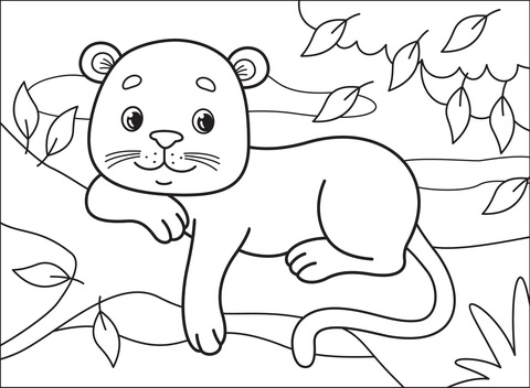 Panther Coloring Page