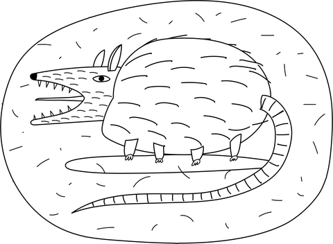 Possum Coloring Page