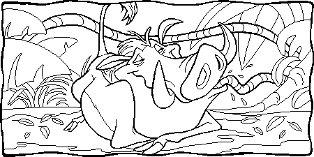 Pumbaa Coloring Page